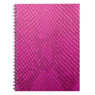 Cuaderno Textura de piel de serpiente de pitón rosa