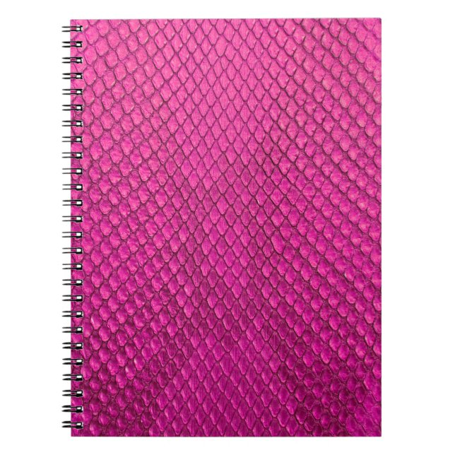 Cuaderno Textura de piel de serpiente de pitón rosa (Frente)