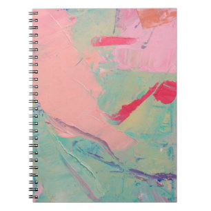 Cuaderno Textura de pintura de aceite multicolor. Retroceso