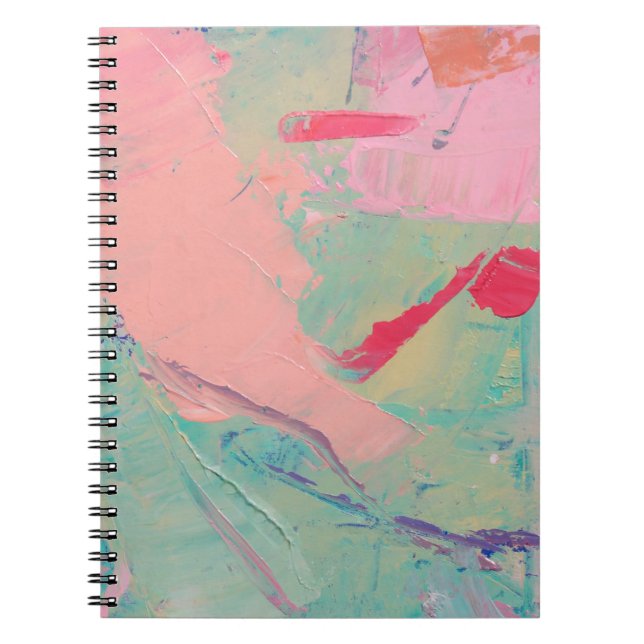 Cuaderno Textura de pintura de aceite multicolor. Retroceso (Frente)