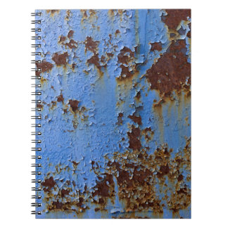 Cuaderno textura de pintura metalizado y azul.