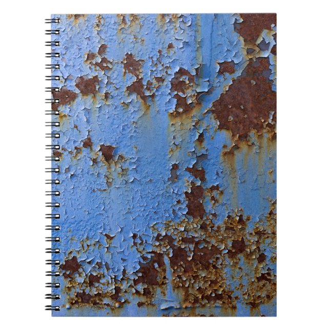 Cuaderno textura de pintura metalizado y azul. (Frente)