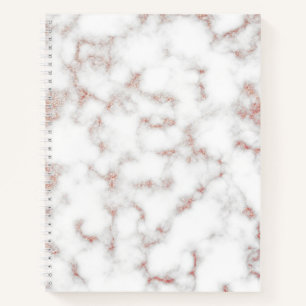 Cuaderno Textura de Purpurina de oro de mármol blanco Carra
