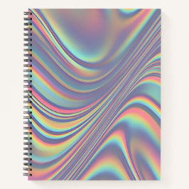 Cuaderno Textura de remolino holográfico iridiscente