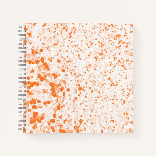Cuaderno Textura de salpicaduras - Naranja (Anverso)