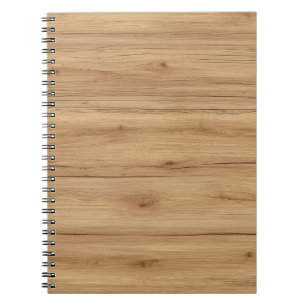Cuaderno Textura de tabla de madera de roble natural con to