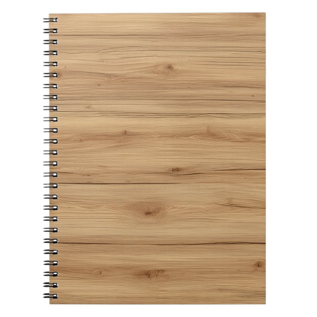 Cuaderno Textura de tabla de madera de roble natural con to (Frente)
