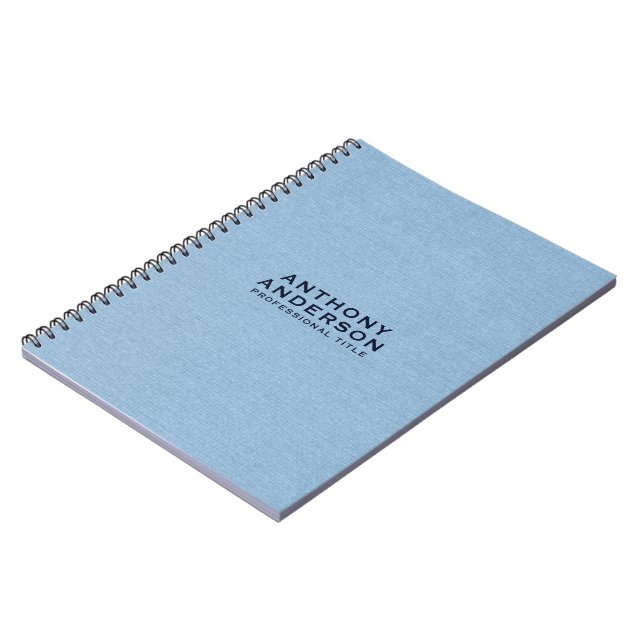 Cuaderno Textura de tela azul claro (Lado Izquierdo)