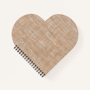 Cuaderno Textura de tela de lino tejida en beige natural cá