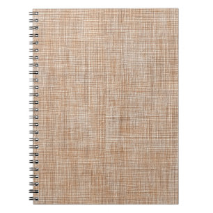 Cuaderno Textura de tela de lino tejida en beige natural cá