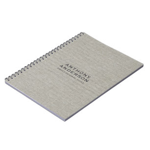 Cuaderno Textura de tela gris cálido