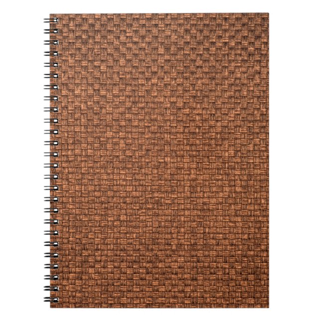 Cuaderno textura de tela marrón para fondo (Frente)
