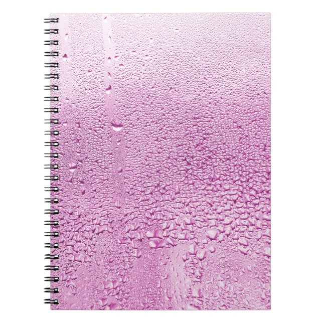 Cuaderno Textura de una gota de lluvia en una transparente  (Frente)