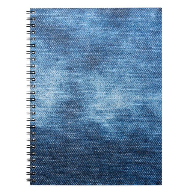 Cuaderno Textura de vaqueros de denim azul (Frente)