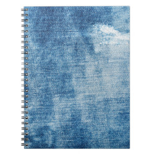 Cuaderno Textura de vaqueros de denim azul