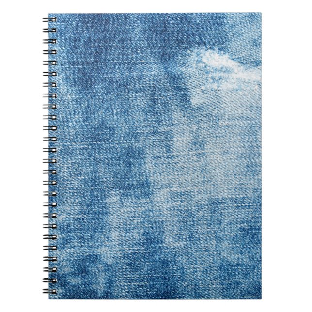 Cuaderno Textura de vaqueros de denim azul (Frente)