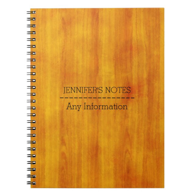 Cuaderno Textura de Veta de Madera #2 (Frente)