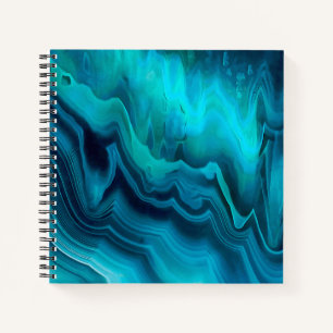 Cuaderno Textura del Agate Verde del Mar