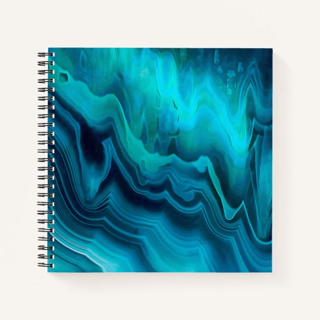 Cuaderno Textura del Agate Verde del Mar (Anverso)
