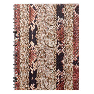 Cuaderno Textura del calzado, patrón geométrico de serpient