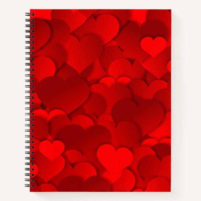 Cuaderno Textura del corazón rojo (Anverso)