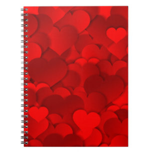 Cuaderno Textura del corazón rojo