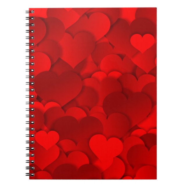 Cuaderno Textura del corazón rojo (Frente)