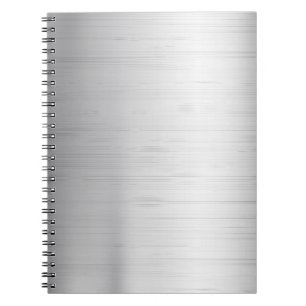 Cuaderno Textura del metal plateado