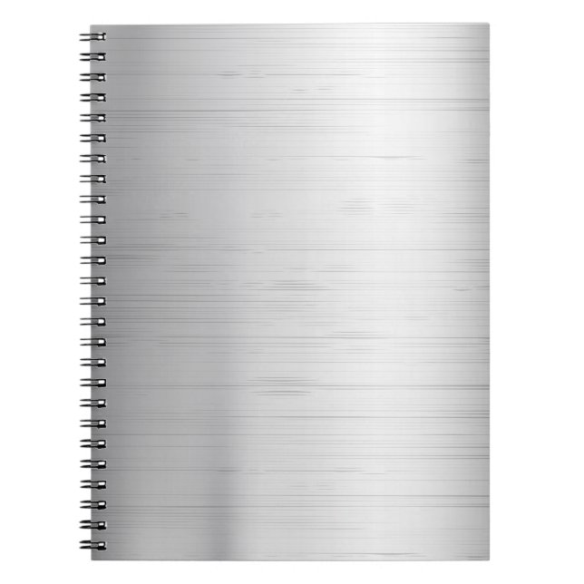 Cuaderno Textura del metal plateado (Frente)