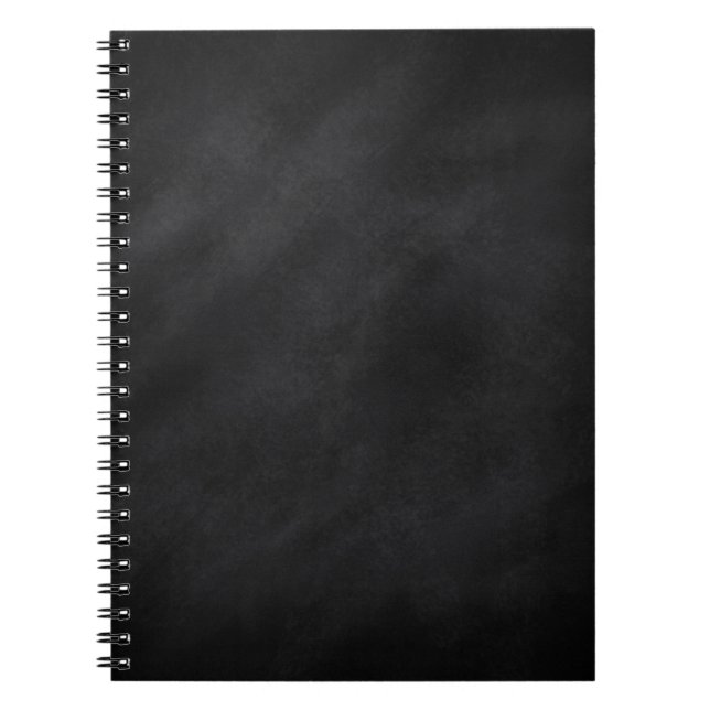 Cuaderno Textura del tablero de papel negro retro (Frente)