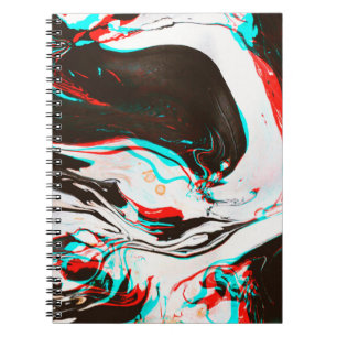 Cuaderno Textura distorsionada y rayada del surf con tinta 