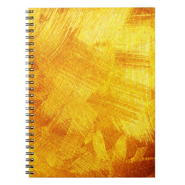Cuaderno Textura dorada de lujo, fondo abstracto. (Frente)