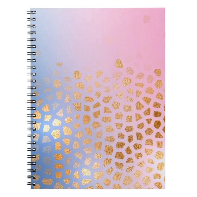 Cuaderno Textura dorada: fondo abstracto degradado (Frente)
