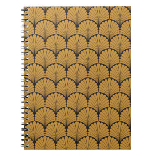 Cuaderno Textura floral geométrica Art Deco