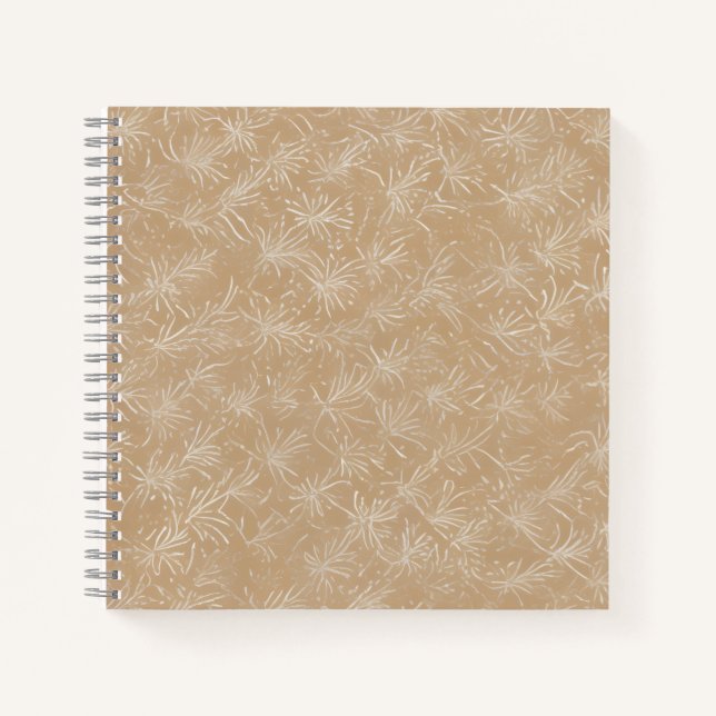 Cuaderno Textura floral minimal beige (Anverso)