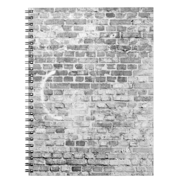 Cuaderno Textura. Fondo de ladrillo abandonado, arquitectur (Frente)
