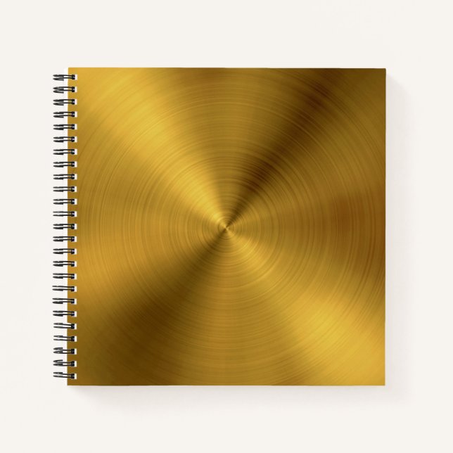 Cuaderno Textura Metalizado cepillada de oro de lujo 6 (Anverso)