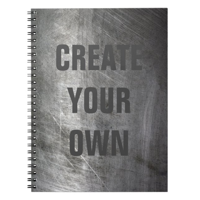 Cuaderno Textura metalizado cepillada rasguñada (Frente)