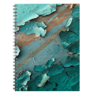 Cuaderno textura metalizado con arañazos y chaquetas, a