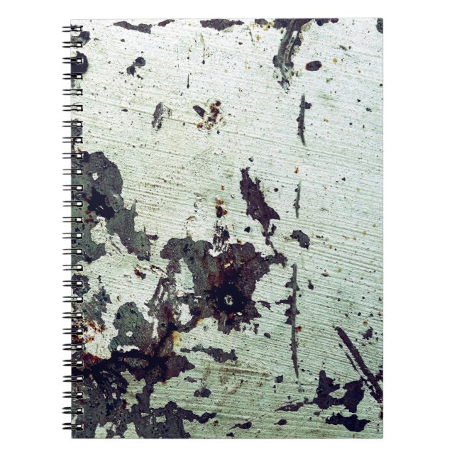 Cuaderno textura metalizado con arañazos y chaquetas, a (Frente)