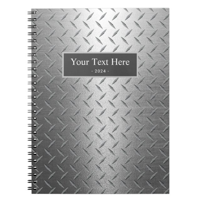 Cuaderno Textura Metalizado del diamante Handyman profesion (Frente)