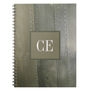 Cuaderno Textura Metalizado plateada industrial