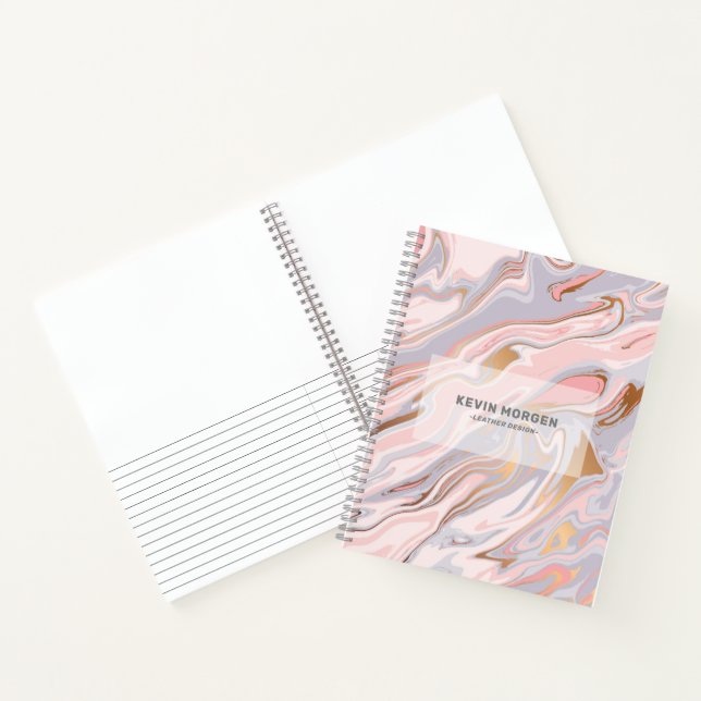 Cuaderno Textura moderna de mármol falso (Interior)