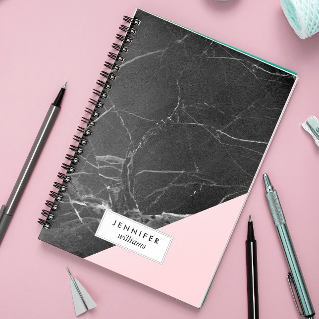 Cuaderno Textura moderna de mármol negro (Subido por el creador)