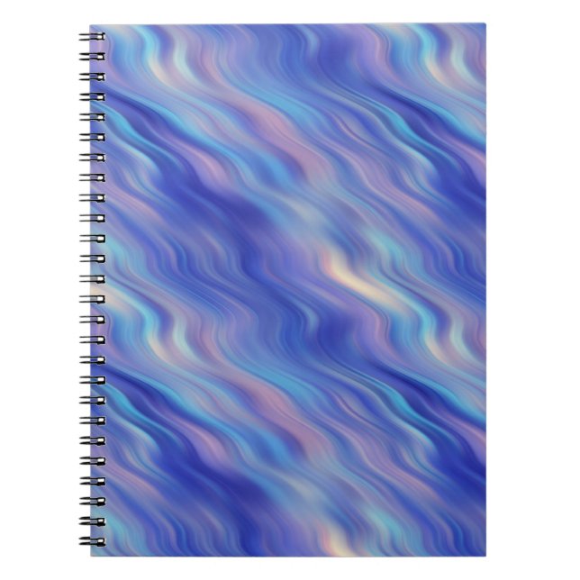 Cuaderno Textura ondulada azul de la gloria de la mañana (Frente)
