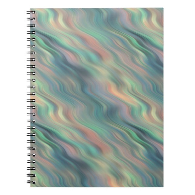 Cuaderno Textura ondulada azul Iris (Frente)