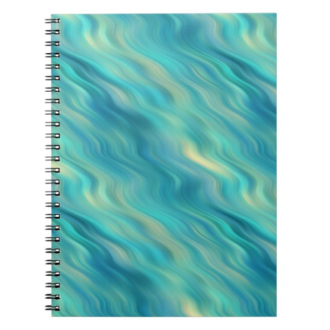 Cuaderno Textura ondulada de hidrangea azul (Frente)