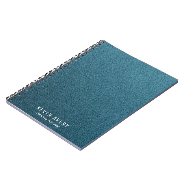 Cuaderno Textura personalizada de línea azul (Lado Izquierdo)