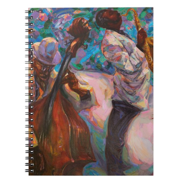 Cuaderno textura, pintura al óleo, arte, jazz, blues, tradi (Frente)