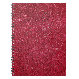 Cuaderno Textura roja fabulosa del purpurina
